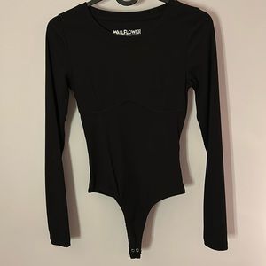 Ribbed, Black Bodysuit